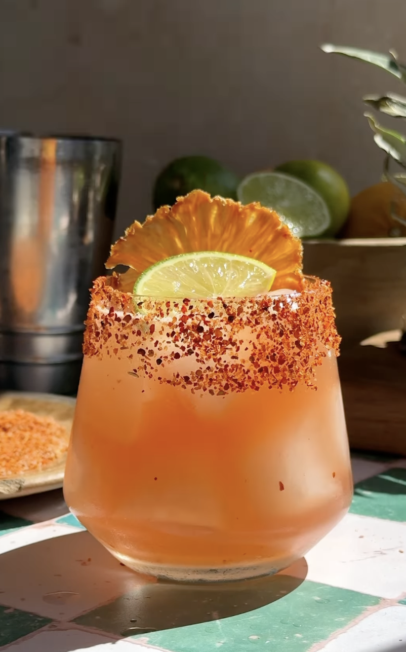 Prickly Pear Pineapple Mezcal Margarita